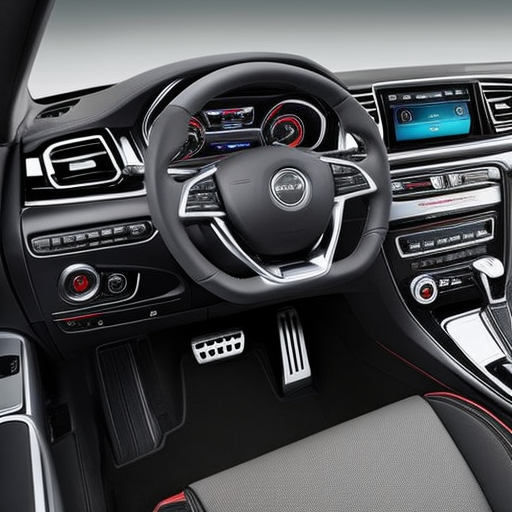 An image of a car interior with a high-quality sound system