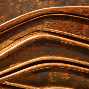 an up-close image of a heavily rusted car panel with visible pitting, corrosion, and flaking paint