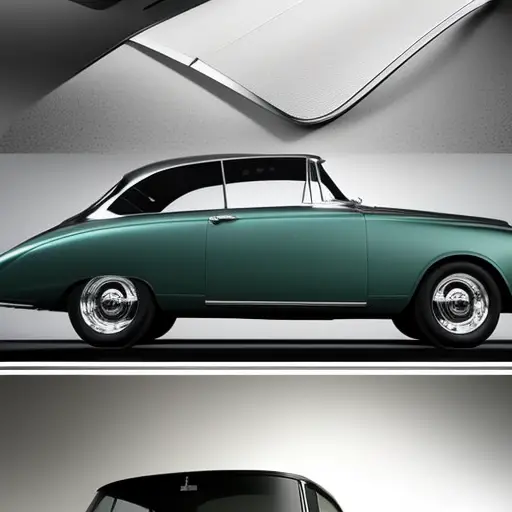 An image of a vintage car being transformed into a modern, sleek vehicle